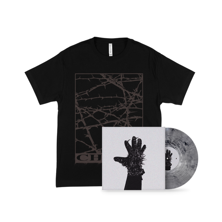 Chalk - 'New God' T-shirt (Black) + 'Crystalpunk' Vinyl Bundle