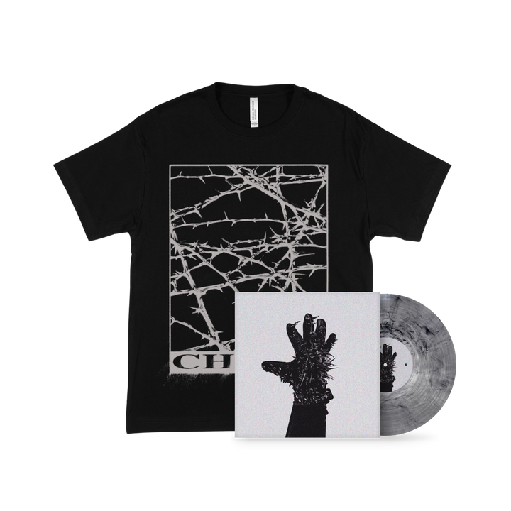 Chalk - 'A New God' T-shirt (Black) + 'Crystalpunk' Vinyl Bundle